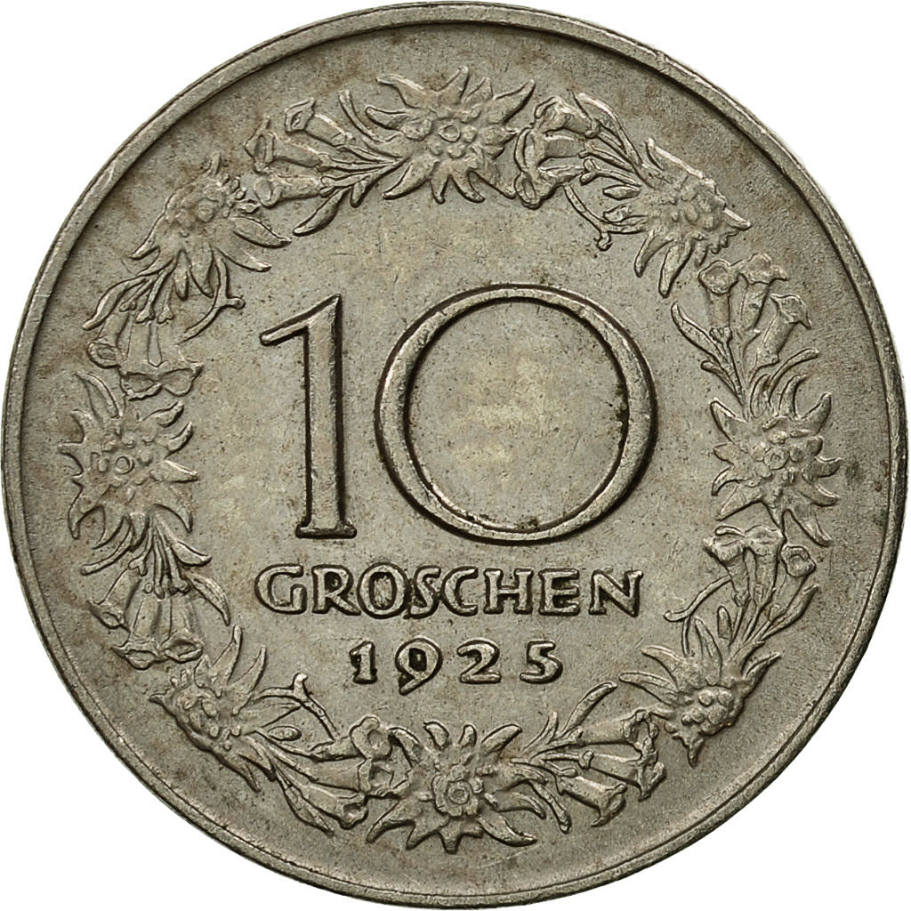 Münze, Österreich, 10 Groschen, 1925, Warsaw, SS, Copper-nickel, KM:2838