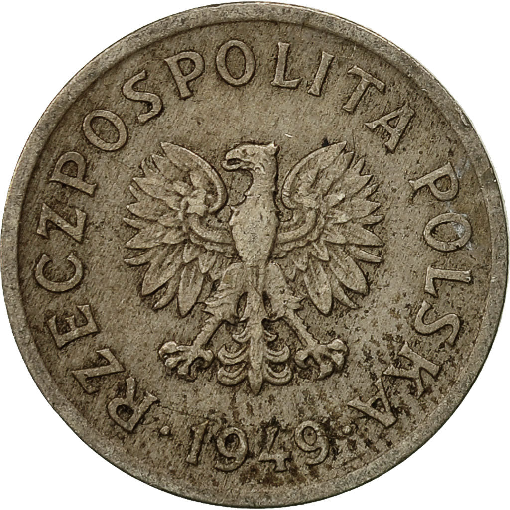 Coin, Poland, 10 Groszy, 1949, Kremnica, EF(40-45), Copper-nickel, KM:42