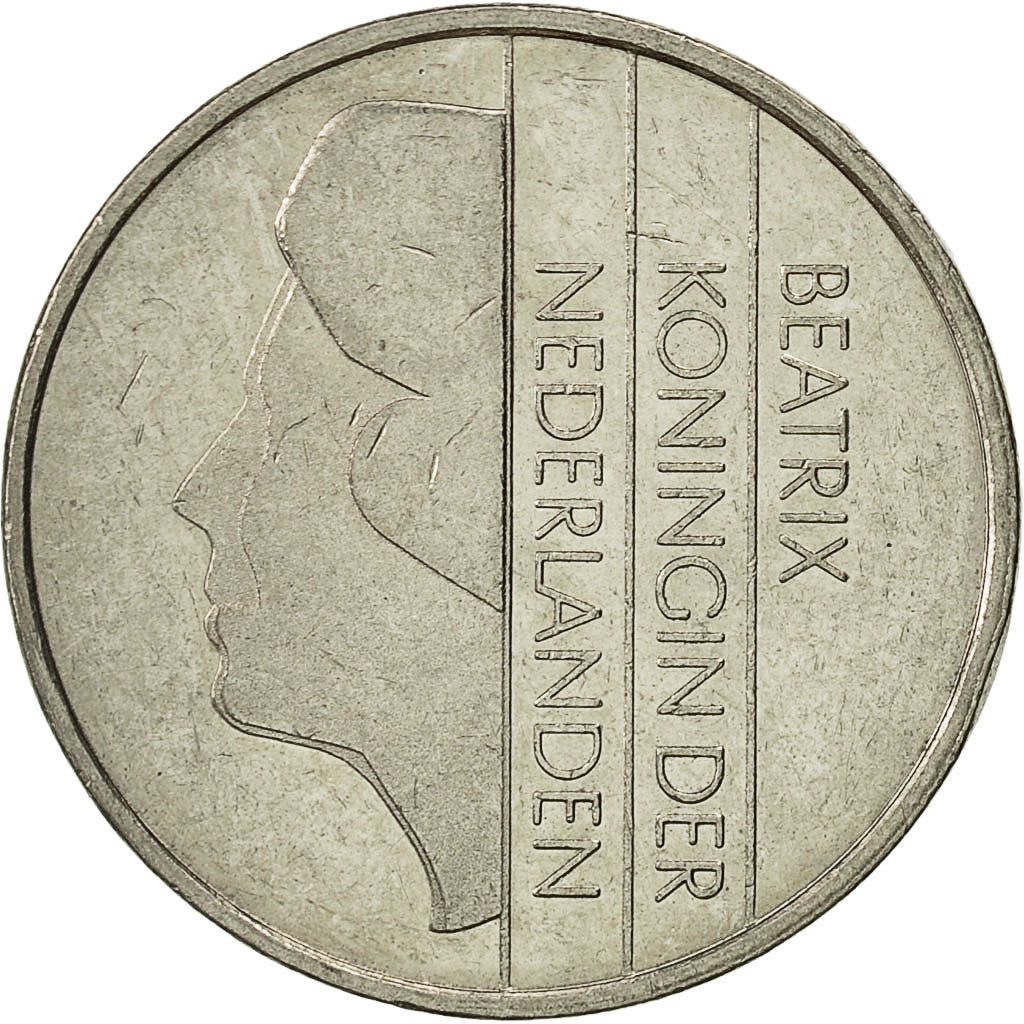 Moneta, Holandia, Beatrix, Gulden, 1988, EF(40-45), Nikiel, KM:205