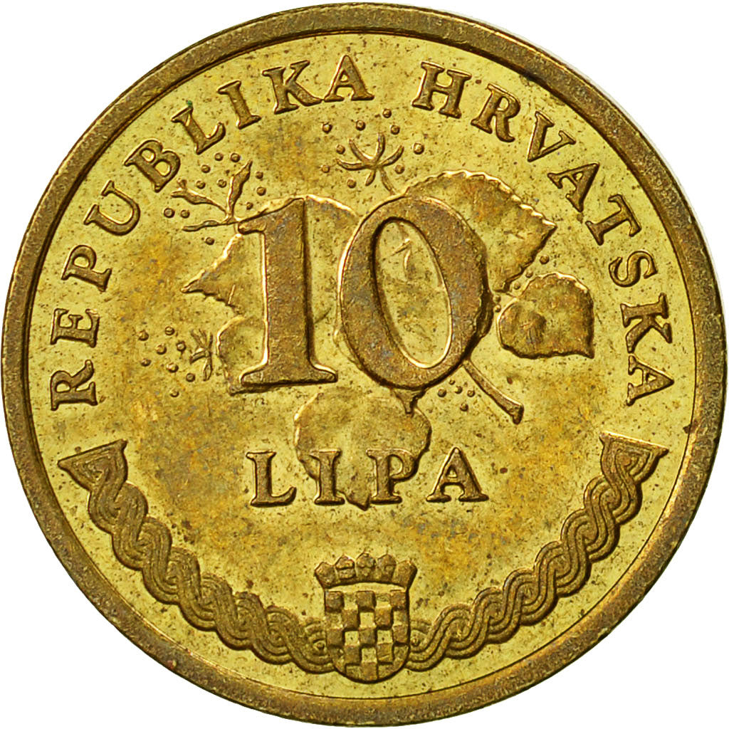 Coin, Croatia, 10 Lipa, 2009, EF(40-45), Brass plated steel, KM:6
