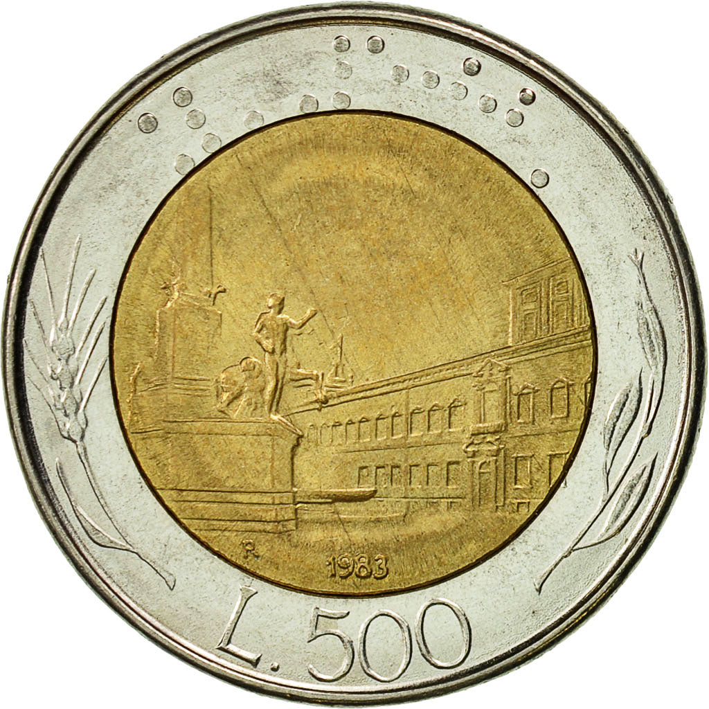 Monnaie, Italie, 500 Lire, 1983, Rome, TTB, Bi-Metallic, KM:111