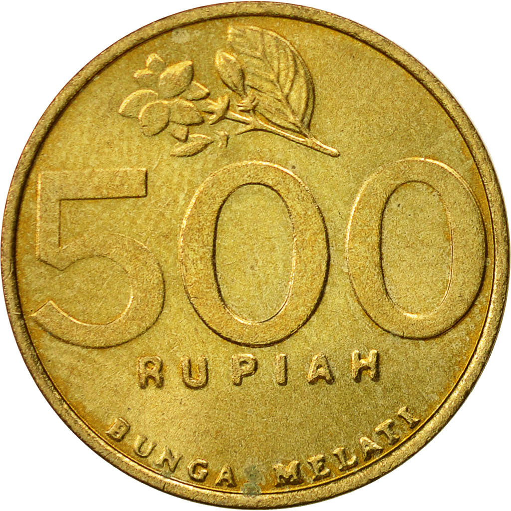 Coin, Indonesia, 500 Rupiah, 1997, EF(40-45), Aluminum-Bronze, KM:59