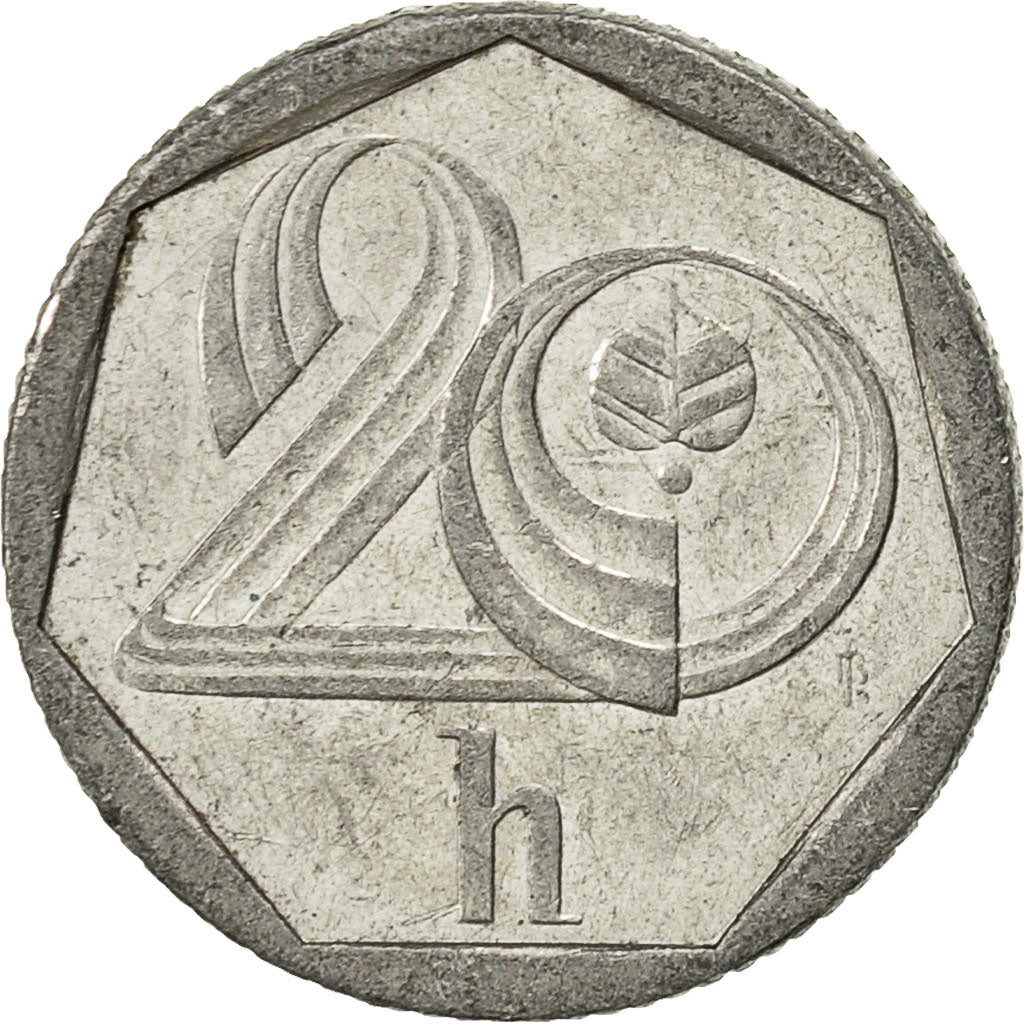 Münze, Tschechische Republik, 20 Haleru, 1993, SS+, Aluminium, KM:2.1