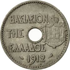 Monnaie, Grèce, George I, 20 Lepta, 1912, TTB+, Nickel, KM:64