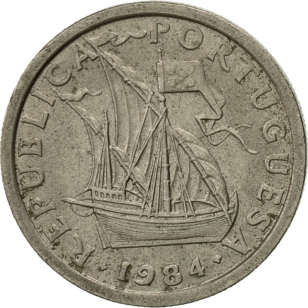 Monnaie, Portugal, 2-1/2 Escudos, 1984, TTB, Copper-nickel, KM:590