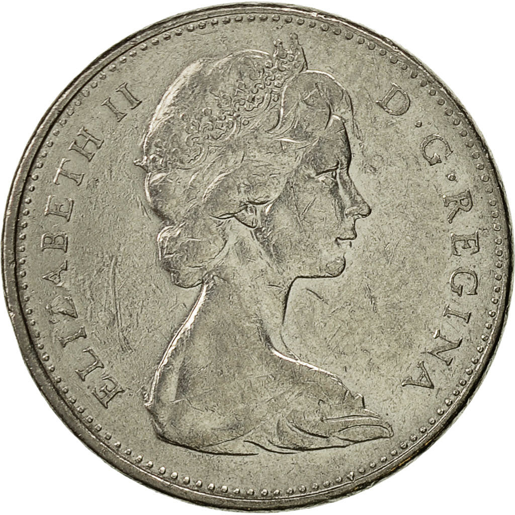 Coin, Canada, Elizabeth II, 5 Cents, 1975, Royal Canadian Mint, Ottawa