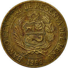 Moneda, Perú, Sol, 1969, Lima, MBC, Latón, KM:248