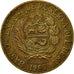 Moneda, Perú, Sol, 1969, Lima, MBC, Latón, KM:248