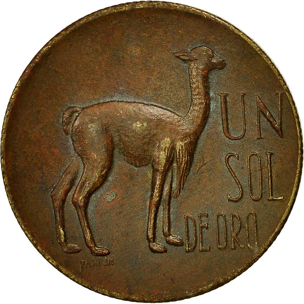 Moneda, Perú, Sol, 1969, Lima, MBC, Latón, KM:248