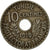 Moneda, Túnez, Muhammad al-Nasir Bey, 10 Centimes, 1919, Paris, MBC, Níquel -