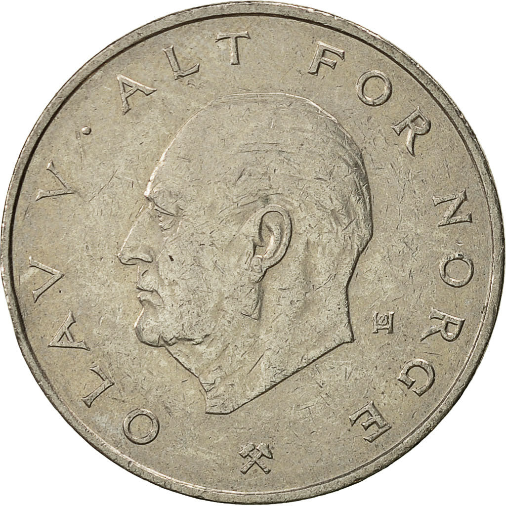 Monnaie, Norvège, Olav V, Krone, 1986, TTB, Copper-nickel, KM:419