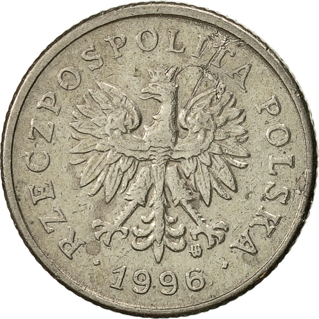Coin, Poland, 20 Groszy, 1996, Warsaw, EF(40-45), Copper-nickel, KM:280