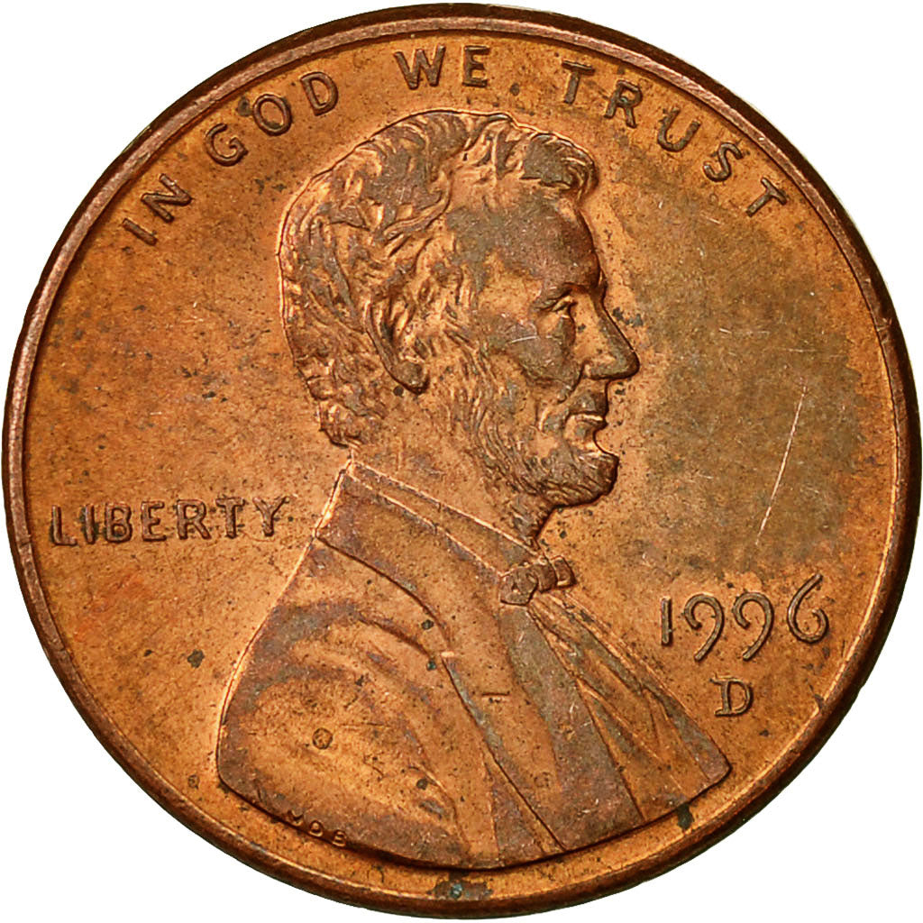 Münze, Vereinigte Staaten, Lincoln Cent, Cent, 1996, U.S. Mint, Denver, SS