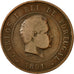 Moneda, Portugal, Carlos I, 20 Reis, 1891, BC+, Bronce, KM:533