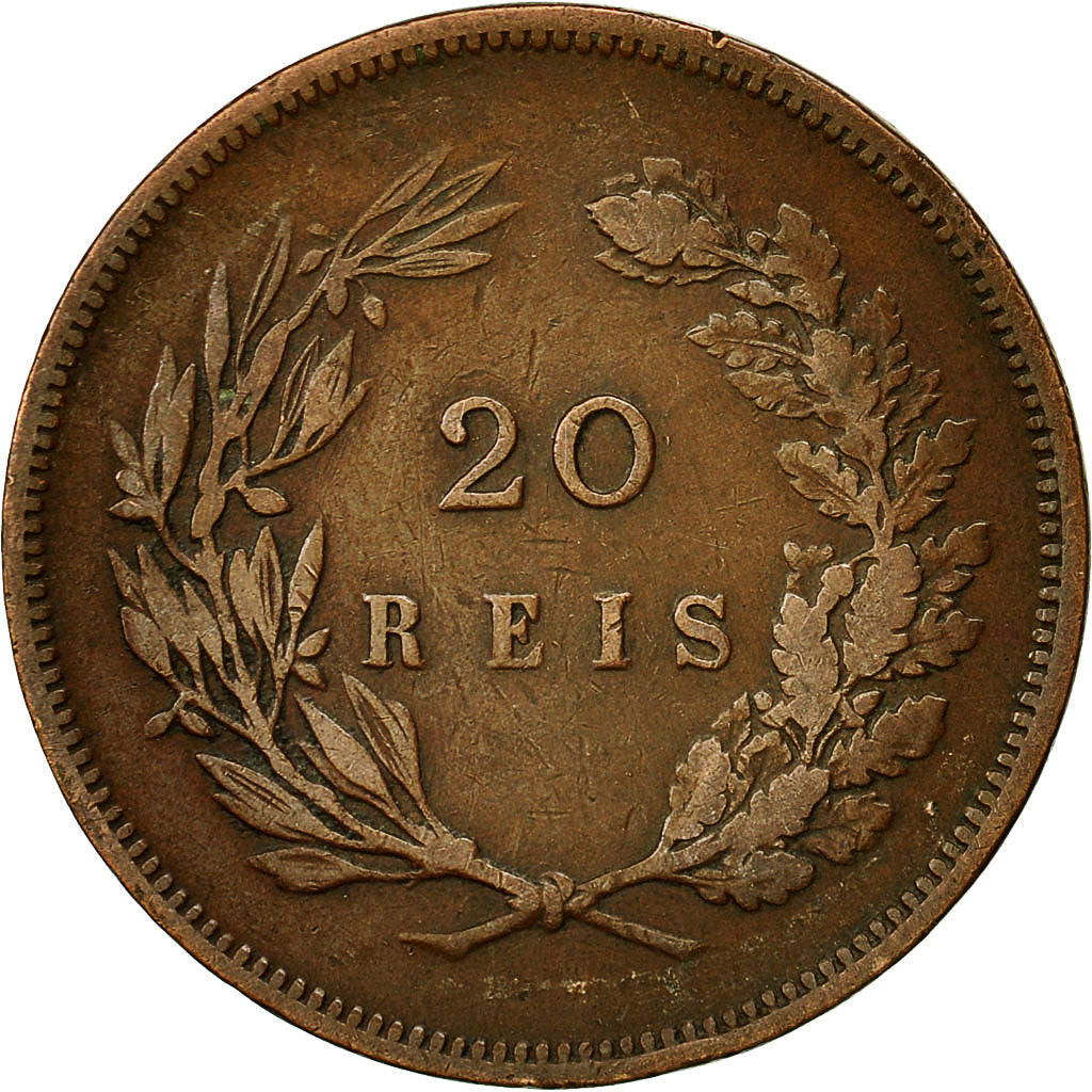 Moneta, Portogallo, Carlos I, 20 Reis, 1891, MB+, Bronzo, KM:533