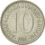 Coin, Yugoslavia, 10 Dinara, 1986, AU(55-58), Copper-nickel, KM:89