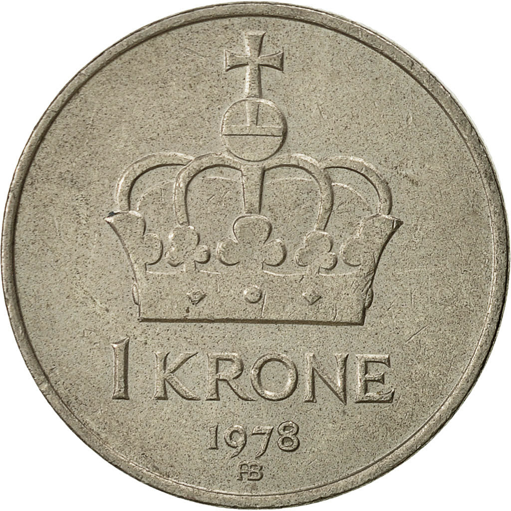 Coin, Norway, Olav V, Krone, 1978, EF(40-45), Copper-nickel, KM:419