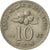 Moneta, Malezja, 10 Sen, 1992, EF(40-45), Miedź-Nikiel, KM:51