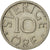 Coin, Sweden, Carl XVI Gustaf, 10 Öre, 1987, AU(55-58), Copper-nickel, KM:850