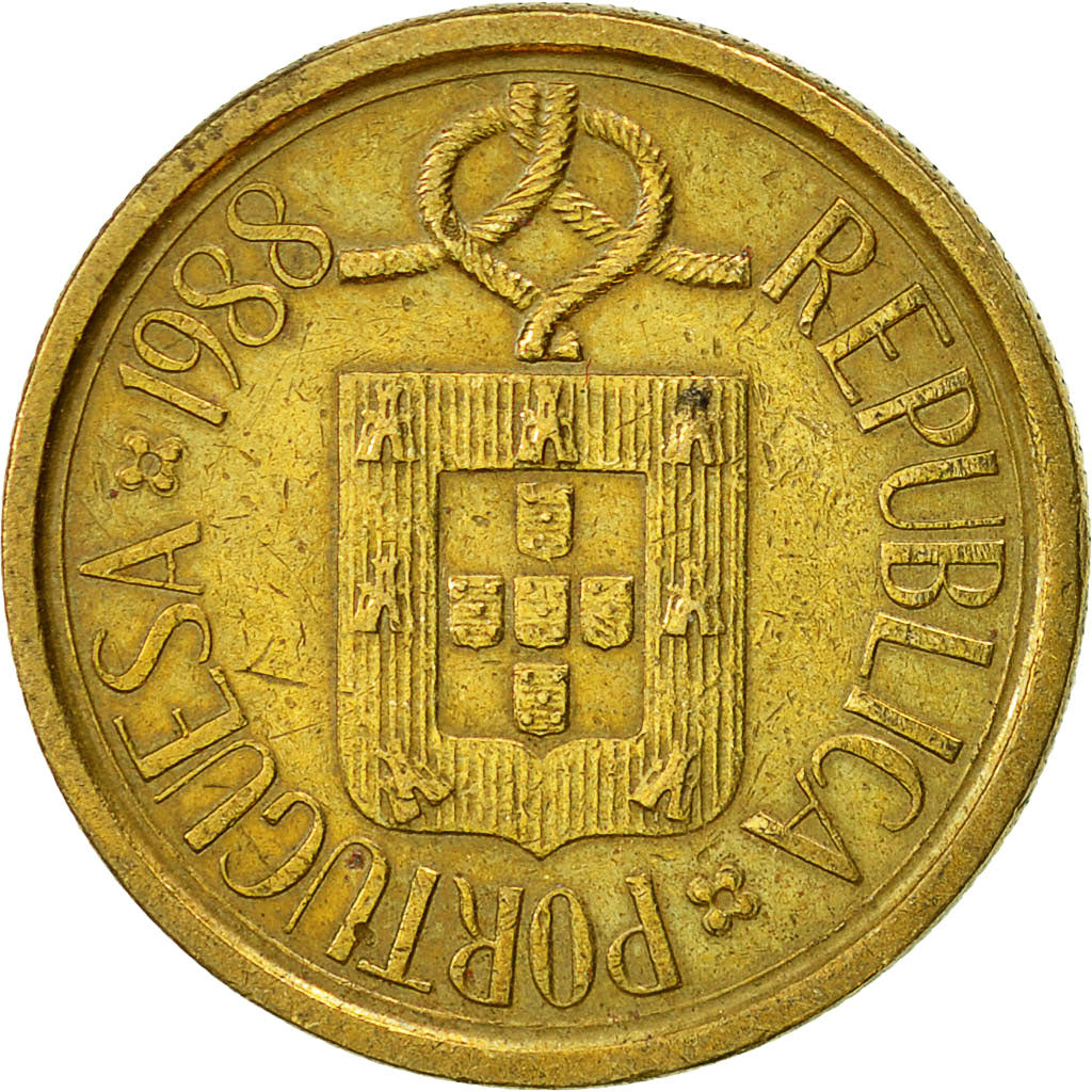 Monnaie, Portugal, 5 Escudos, 1988, TTB, Nickel-brass, KM:632