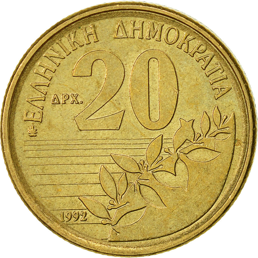 Monnaie, Grèce, 20 Drachmes, 1992, TTB+, Aluminum-Bronze, KM:154