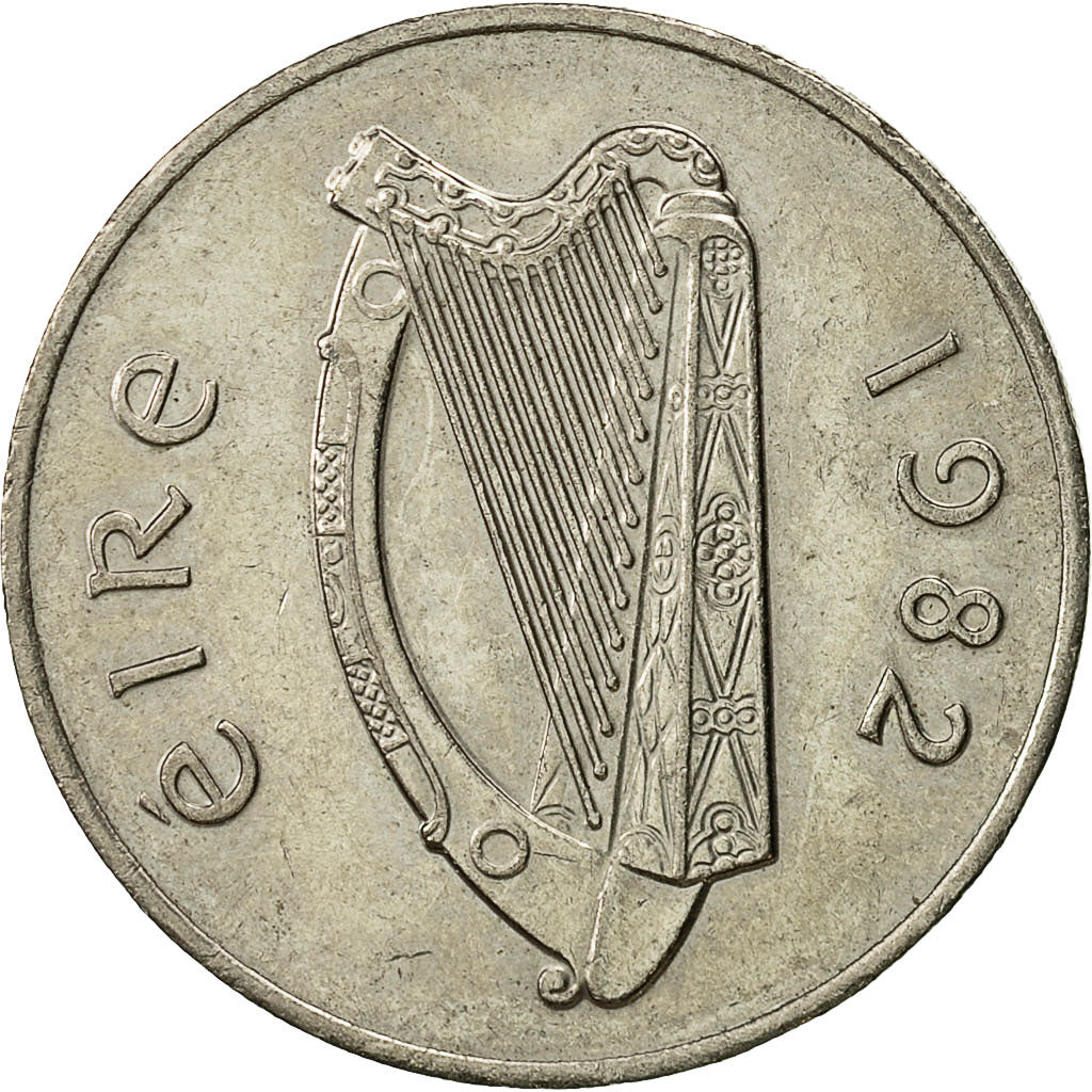 Moneta, REPUBBLICA D’IRLANDA, 10 Pence, 1982, BB+, Rame-nichel, KM:23