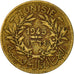 Coin, Tunisia, Anonymous, 50 Centimes, 1945, Paris, EF(40-45), Aluminum-Bronze