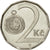 Moneta, Czechy, 2 Koruny, 2001, EF(40-45), Nickel platerowany stalą, KM:9