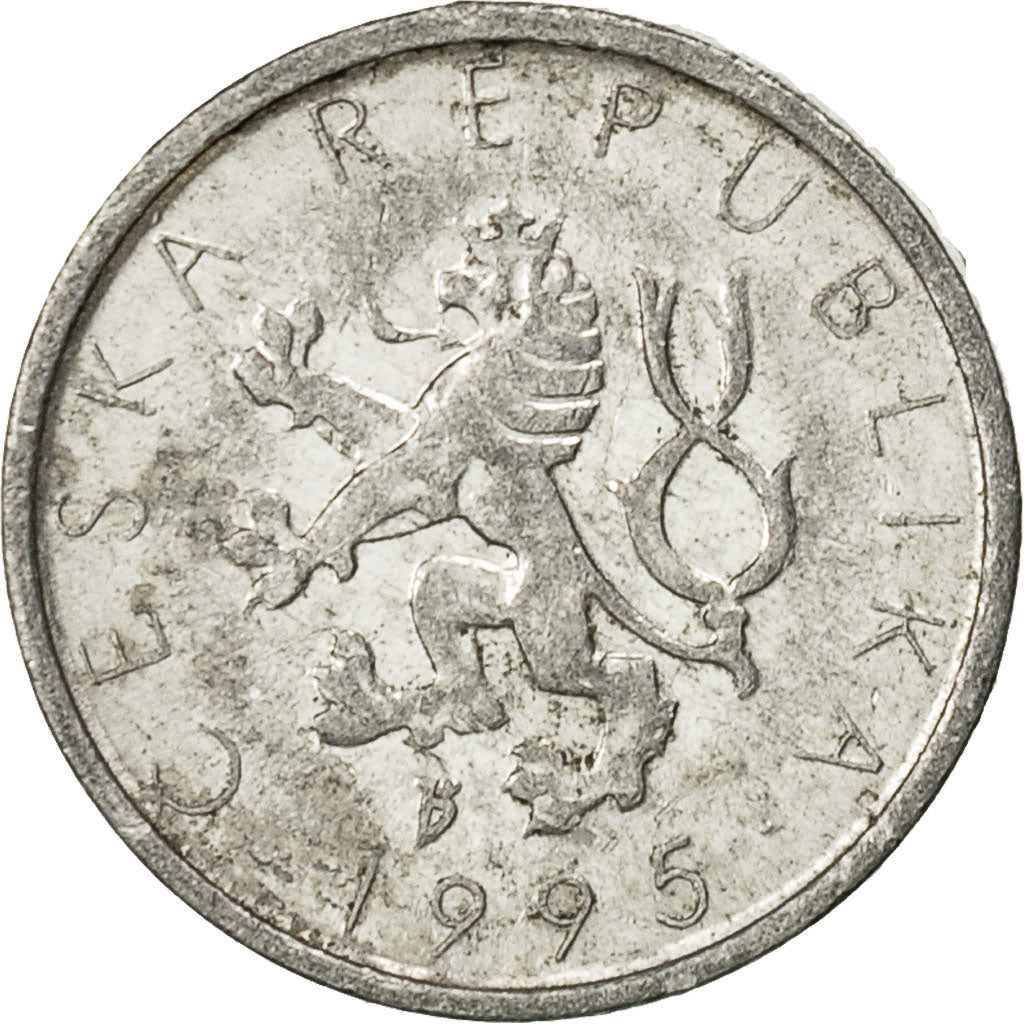 Coin, Czech Republic, 10 Haleru, 1995, EF(40-45), Aluminum, KM:6