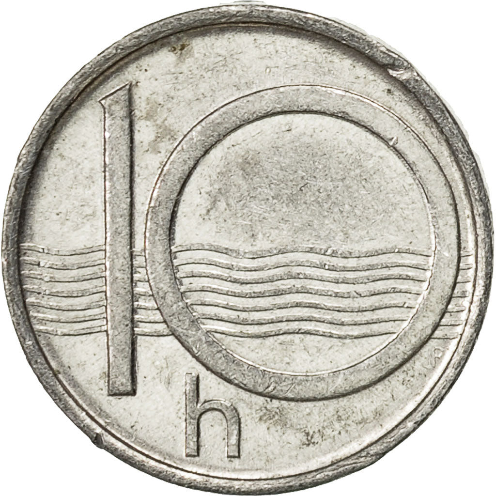 Coin, Czech Republic, 10 Haleru, 1995, EF(40-45), Aluminum, KM:6