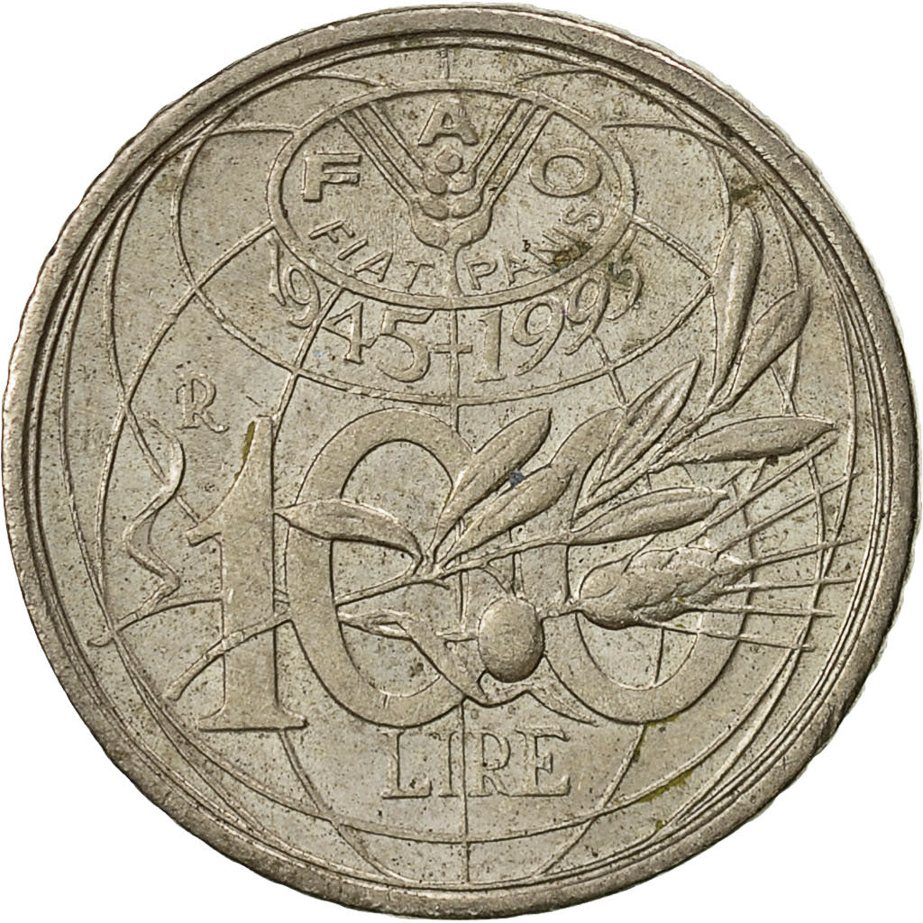 Coin, Italy, 100 Lire, 1995, Rome, AU(50-53), Copper-nickel, KM:180