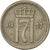 Coin, Norway, Haakon VII, 10 Öre, 1957, EF(40-45), Copper-nickel, KM:396