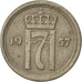 Moneda, Noruega, Haakon VII, 10 Öre, 1957, MBC, Cobre - níquel, KM:396