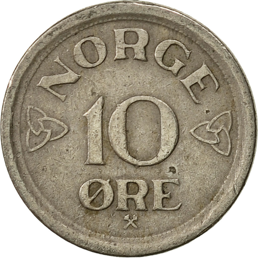 Monnaie, Norvège, Haakon VII, 10 Öre, 1957, TTB, Copper-nickel, KM:396