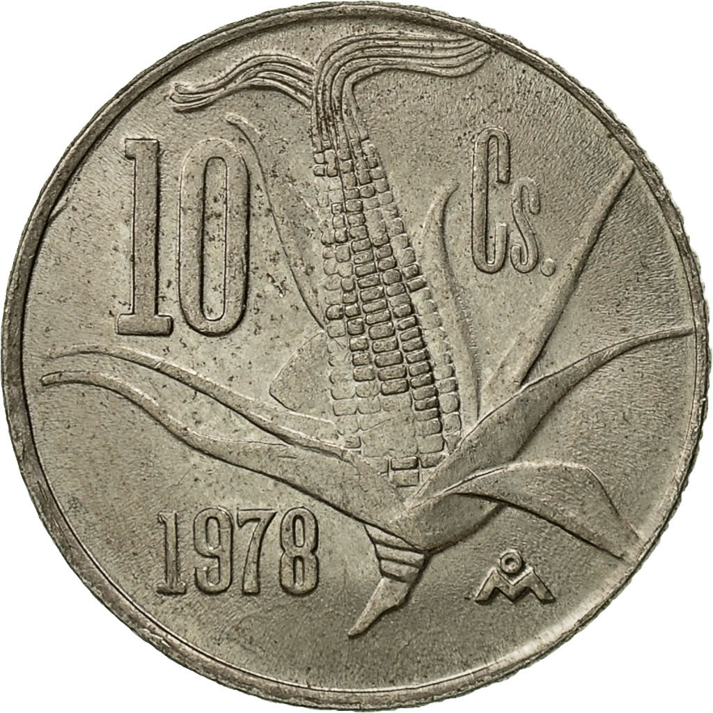 Coin, Mexico, 10 Centavos, 1978, Mexico City, EF(40-45), Copper-nickel, KM:434.1