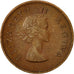 South Africa, Elizabeth II, 1/2 Penny, 1959, EF(40-45), Bronze, KM:45