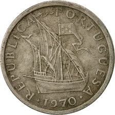 Coin, Portugal, 2-1/2 Escudos, 1970, EF(40-45), Copper-nickel, KM:590