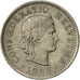 Moneda, Suiza, 5 Rappen, 1963, Bern, MBC, Cobre - níquel, KM:26