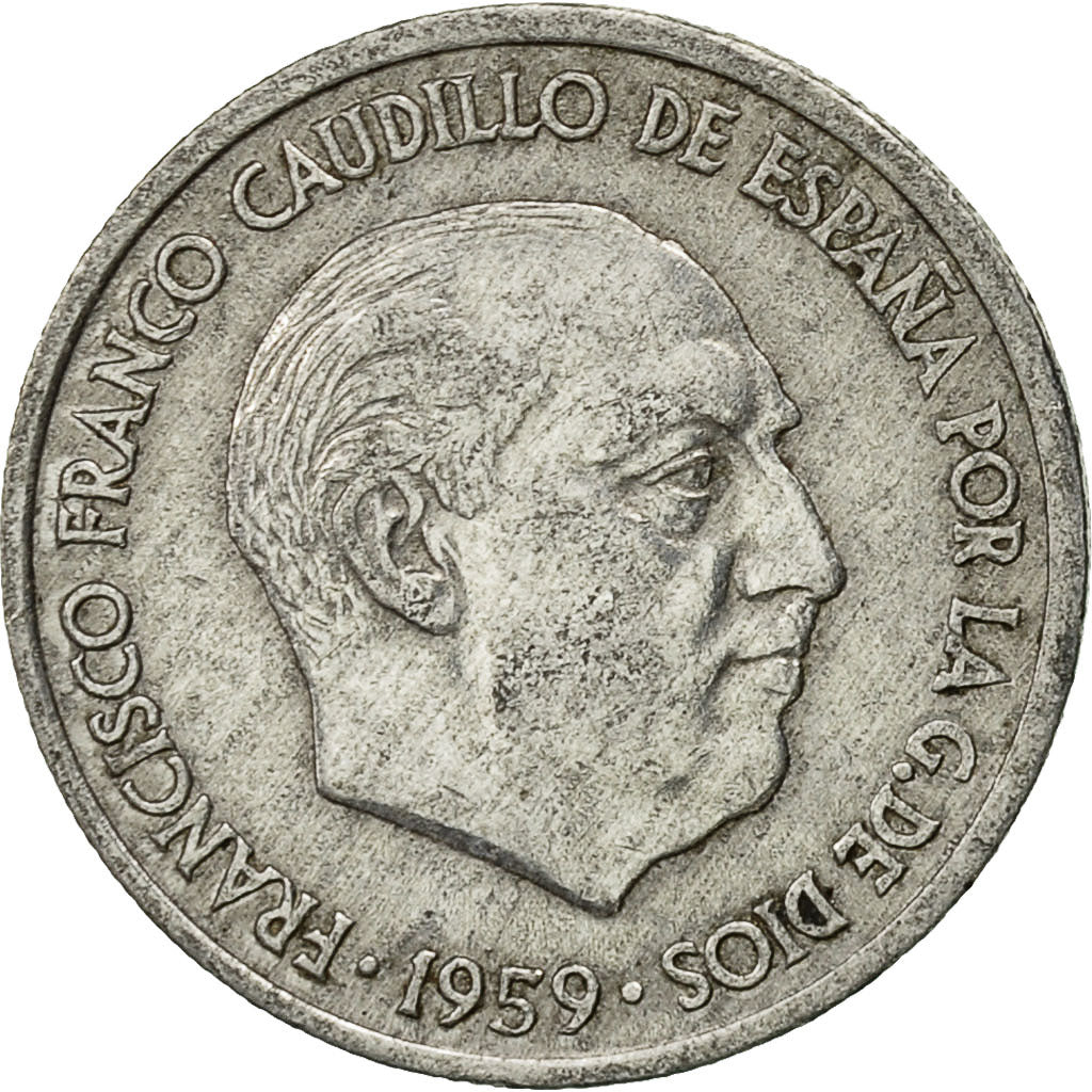 Moneda, España, Francisco Franco, caudillo, 10 Centimos, 1959, MBC, Aluminio