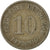 Moneda, ALEMANIA - IMPERIO, Wilhelm II, 10 Pfennig, 1907, Berlin, MBC, Cobre -
