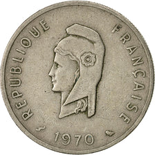 FRENCH AFARS & ISSAS, 50 Francs, 1970, Paris, EF(40-45), Copper-nickel, KM:18