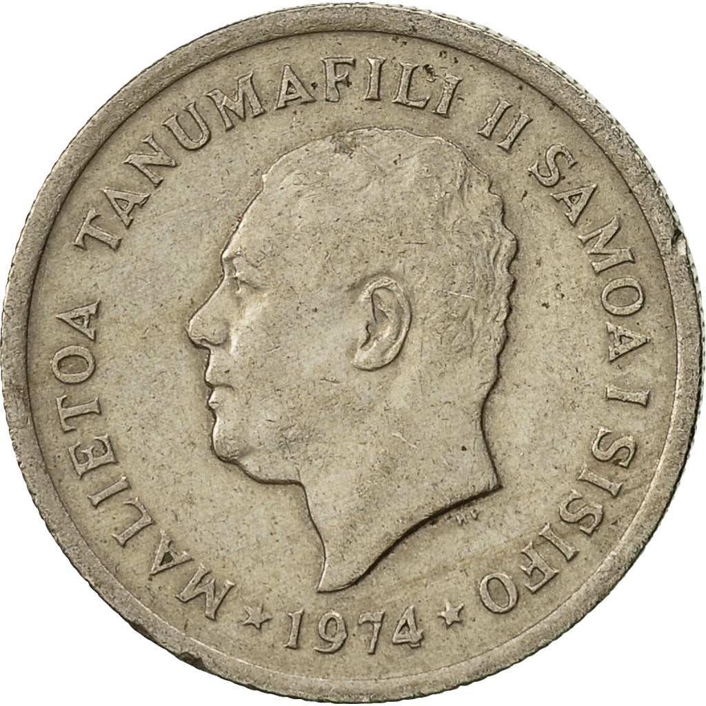Munten, Samoa, 5 Sene, 1974, ZF, Copper-nickel, KM:14