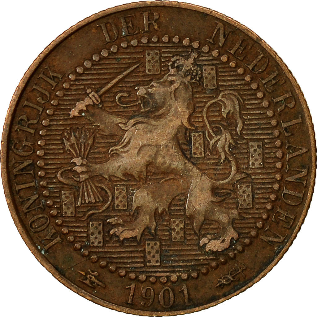 Coin, Netherlands, Wilhelmina I, Cent, 1901, VF(30-35), Bronze, KM:130