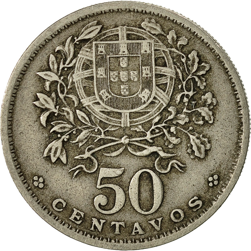 Coin, Portugal, 50 Centavos, 1931, EF(40-45), Copper-nickel, KM:577