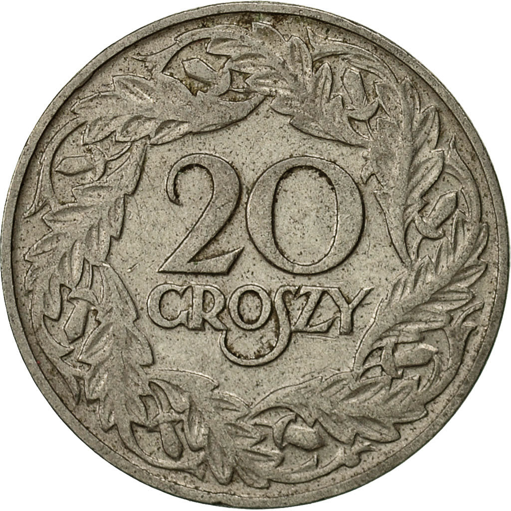 Coin, Poland, 20 Groszy, 1923, Warsaw, EF(40-45), Nickel, KM:12
