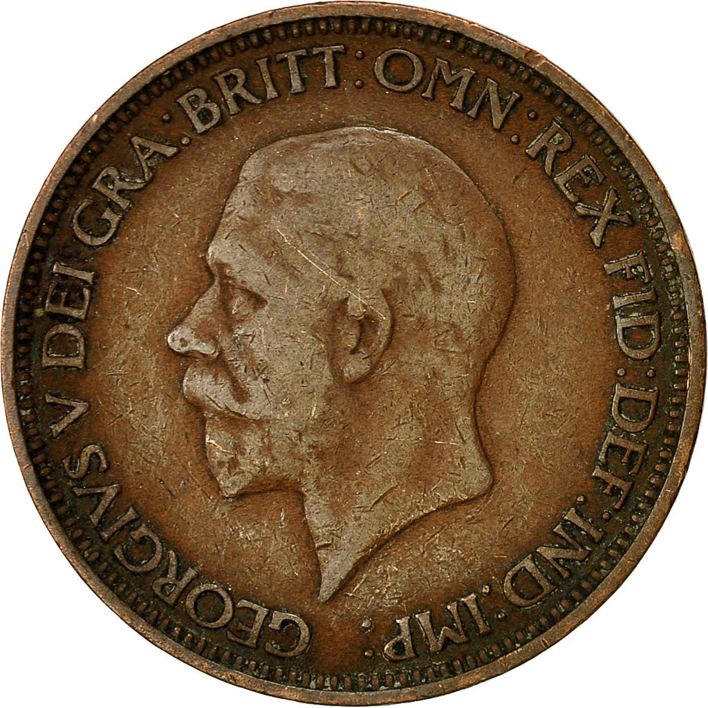 Moneta, Gran Bretagna, George V, 1/2 Penny, 1931, MB+, Bronzo, KM:837