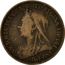Moneta, Wielka Brytania, Victoria, 1/2 Penny, 1901, VF(20-25), Bronze, KM:789