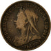 Moneta, Wielka Brytania, Victoria, 1/2 Penny, 1901, VF(20-25), Bronze, KM:789