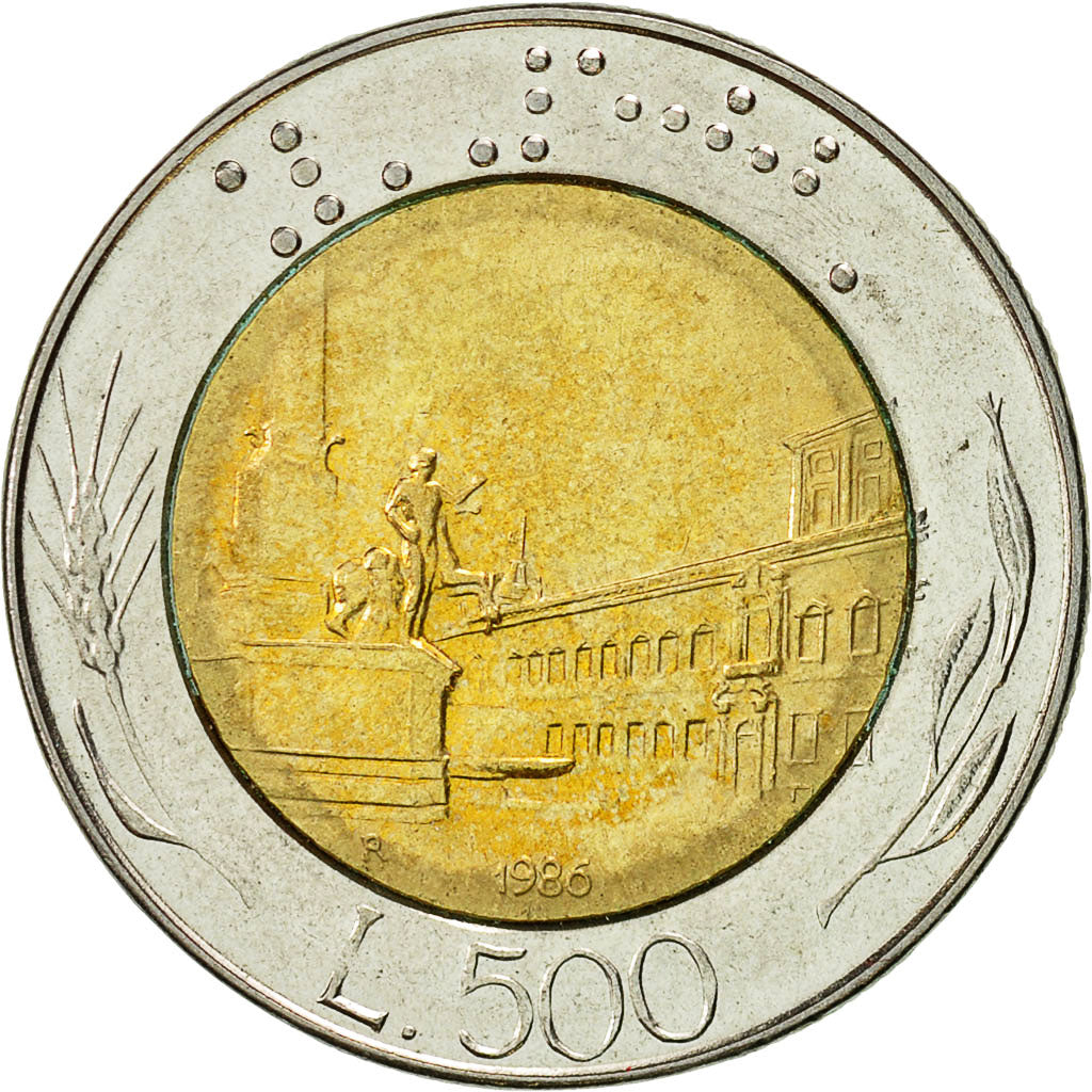 Moneta, Italia, 500 Lire, 1986, Rome, BB+, Bi-metallico, KM:111