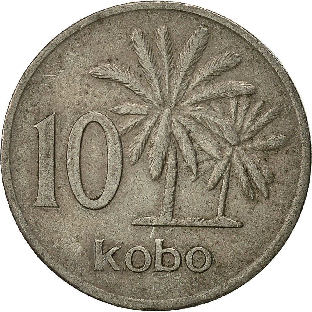 Monnaie, Nigéria, Elizabeth II, 10 Kobo, 1974, TTB, Copper-nickel, KM:10.1